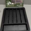 Homecor Silverware Organizer - Expandable Large Kitchen Drawer Organizer Utensil Organizer with 2 Removable Knife Blocks, 22"x 19"Cutlery Tray Drawer Dividers for Kitchen Flatware(6-9 Slots) (Black)
