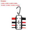 Wire Gauge Sample Pack Assorted Set of Sizes AWG 2,4,6,8,10,12,14,16, Home Appliance Circuit Breaker Safety Check, Wire Size awg Chart, Home Inspector Training Measurement Tool, Rectangle