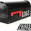 Mailbox for Outside,Black Metal Mail Box,Post Mount Outdoor Mailbox