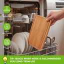 Bamboo Cutting Boards for Kitchen,Carbonized Wood Cutting Board with Deep Juice Groove for Chopping Meat, Vegetables, Fruits, Nuts,Lightweight & Durable,Ideal Kitchen Gift