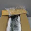 MyGift 13 Inch Large Rectangular Succulent Planter, Decorative Seafoam Green Glazed Beige Ceramic Indoor Plant Container Pot with Removable Bamboo Tray