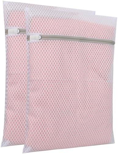 12 x 16 Inches Durable Honeycomb Mesh Laundry Bags,2Pcs/3Pcs lingerie bags for Laundry (Set of 2(12Inch×16Inch))