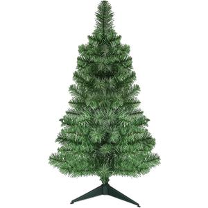 3Ft Premium Artificial Small Mini Christmas Tree for Tabletop,Home, Office, Indoor and Outdoor Decor,Holiday Decoration,Easy Assembly Metal Hinges & Foldable Base 160 Branch Tips Green Tree