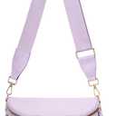 Spacious Crossbody Bag Nylon Bum Bag for Women Fanny Packs Handbags with Adjustable Straps (Pure Light Purple)