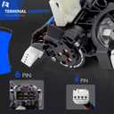 81910-B2100 Ignition Lock Switch Assembly with Keys Compatible with Kia Soul Soul EV 2014-2019, Ignition Lock Cylinder with Housing Replace# 81910B2100, 81450-34190, 81905-B2110