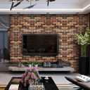 10-Pack 52 Sq.Ft 3D Wall Panels Peel and Stick 3D Faux Brick Wallpaper Peel and Stick Red Brown Faux Stone Wall Panel Foam Brick Self-Adhesive 3D Wallpaper, 10PCS
