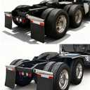 2 1/2" Bolt Tapered Mud Flap Hangers for Semi Trucks Mudflap Hangers for Semi Mud Flaps Holder Mount with Reflective Strip Sticker 30" Length