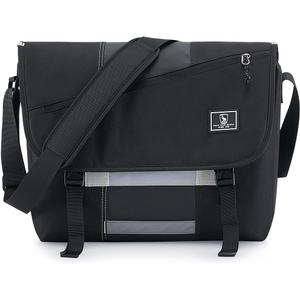 OIWAS Messenger Bag for Women, 17 Inch Laptop Crossbody Bags Men Casual Satchel Shoulder Bag College Travel Office Briefcase (Black, 17 inch)