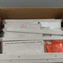 SICOTAS White Nightstand Set of 2,Rattan Decor Drawer with Brass Knobs Night Stand Bedside Table Boho End Tables Side Tables with Storage Shelf for Bedroom,Small Space