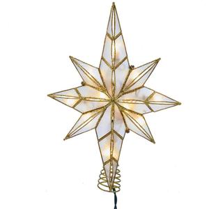 Kurt Adler 10-Light 11.4-Inch Capiz Bethlehem Star Treetop
