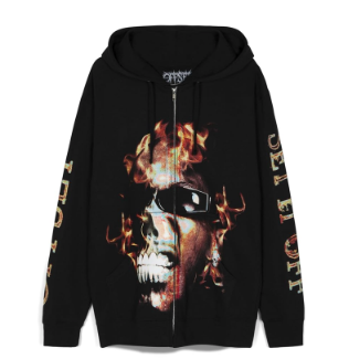 Offset Fire Zip Hoodie, S
