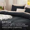 Bedsure California King Comforter Set, Black Soft Prewashed Bedding for All Seasons, 3 Pieces GentleSoft Bed Set, 1 Lightweight Comforter (104"x96") and 2 Pillowcases (20"x36")