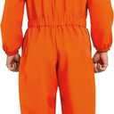 Spooktacular Creations Orange Prisoner Jumpsuit Costume Men, Orange Jumpsuit Women with Name Tag, Halloween Costumes Adult (Orange, S)