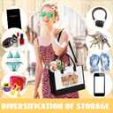 Abbylike Retirement Gifts Tote Bag for Women 2025 Vintage Groovy Retirement Women Farewell Going Away Gifts for Coworker Teacher Nurses Boss Friends Mom Grandma Retirees