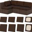 8Pcs Stretch Patio Cushion Covers, Outdoor Couch & Sofa Replacement Slipcovers for Patio Furniture Cushion Covers, Washable Reusable Furniture Protector