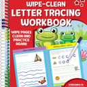 Wipe Clean Letter Tracing Workbook for Preschool Kids Ages 3-5: Practice Pen Control, the Alphabet, Handwriting, Wipe Off Pen Included (Gold Star Series)