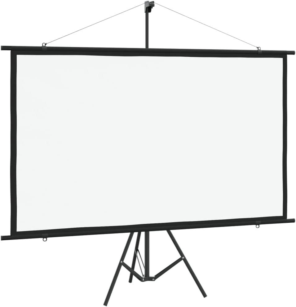 Projection Screen with Adjustable Tripod Stand - Manual Pull Down Matte White Display Screen for Home Theater, Classroom, Conferences (53" x 31")