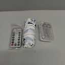 Aurelema Light up Black and White Checkered Flag Banner, 32.8 ft Racing Flags Plastic Race Checkered Pennant Banner with 8 Light Modes for Race Themed Party Decorations Supplies