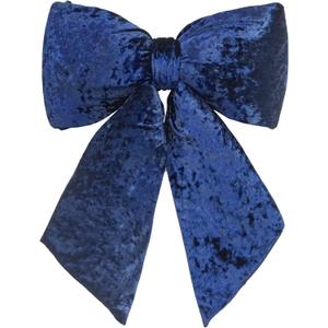 Pack Of 2 KI Store Blue Extra Large Plush Velvet Bows 16.5-Inch Christmas Bow Tree Topper for Christmas Tree Decoration Door Window Decor