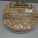 Lineshading 4 Pcs 12" Round Woven Mats for Centerpiece Fall Table Decor, 11.81 x 1.97 inches