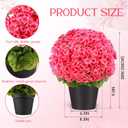 Suncalla 2 Pack 20" Artificial Geraniums Flowers Outdoor Decoration, Faux Geraniums Bush Potted Plants, UV Resistant Fake Flowers for Front Porch, Patio, Garden, Yard, Indoor Decor(Pink)