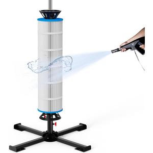 ROYOR Pool Filter Cleaner Stand Tool, Fit for 3", 4", 6" Swimming Pool Cartridge Filter Cleaner, Pool Filter Cleaning Stand with Heavy-Duty Stable Base