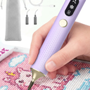 Electric Diamond Painting Pen, Angled Tip for All Gems, Quiet & No-Wax & No-Tip-Changing Vacuum Pen, Cordless&Rechargeable, Lightweight Ergonomic Design, Perfect Diamond Art Accessories