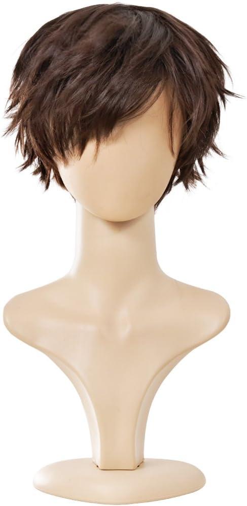 Wigs for Mens' Death Note Male Short Black Hair Cosplay Wigs (Light Brown) by ECVTOP