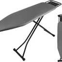 Ironing Board Full Size, Heat Resistant Cover Iron Board with Steam Rest, Ultra Thick Padding, Height Adjustable Heavy Sturdy Metal Frame Legs Ironing Stand,Non-Slip Foldable (54"x13", Square Rest)