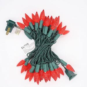 C9 Christmas Pathway Lights Outdoor, 38Ft 25 C9 Incandescent Warm White Pathway Marker Stakes Waterproof for Walkway Lawn Sidewalk Driveway Holiday