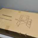 Directors Chair, Camping Chairs for Adults, Heavy Duty Side Table, Lawn Chairs with Side Pockets Carry Straps (Dark Blue/Grey)