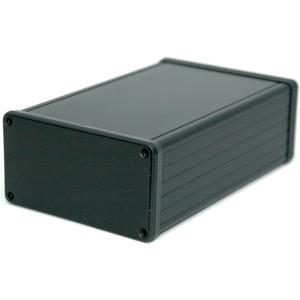 BOX3-1455N-BK Black Aluminum Box, for 3U Sized PCBs, with 11 Card Guide Slots, Box = 6.30 x 4.06 x 2.10 in