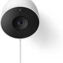 Google Nest Cam Outdoor (Wired, 2nd Gen) - Security Camera with 2K Video and Gemini, Night Vision, 2-Way Audio - Works with Google Home - 2025 Model - Snow