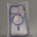 for iPhone 16 Pro Case Clear Mag Safe, Ultra Thin Slim Cover Magnetic Compatible with Magsafe Phone Case for Women Men Girl, Cute Soft TPU Silicone & Transparent Hard Plastic, Light Blue