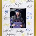 16x20 Wedding Signature Frame with White Mat Display 8x10 Photo,Guest Board Picture Frame for Wedding and Celebration Signatures,Gold