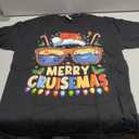 Merry Cruisemas 2025 Funny Christmas Santa Reindeer Cruise TShirt, M
