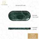Bathroom Vanity Tray, Natural Marble Oval Tray 10 inch, Emerald Green Marble Vanity Tray for Soap Dispenser Modern Countertop Organizer for Kitchen Countertops, Home Decor