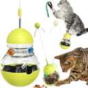 Cat Interactive Toys for Indoor Cats Kitten Wand Toy Weight Loss Lose Kitty Tracking Balls Slow Food Dispenser Feeder Treat Dispensing Feeding Pet Supplies Birthday Gift (Large)