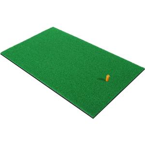 Golf Practice Hitting Mat With Rubber Tee Holder - Realistic Grass Putting Mat, Portable Outdoor Sports Training Turf for Indoor Office (12"x24")