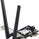 ASUS AX1800 PCIe WiFi Adapter (PCE-AX1800) - WiFi 6, Bluetooth 5.2, Ultra-Low Latency Wireless, 2 External Antenna, Supporting Total Data Rate up to 1800Mbps, WPA3 Network Security, OFDMA and MU-MIMO