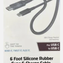 ZGear - Silicone Rubber Sync & Charge Cable - USB-C to USB-C - 6 Foot