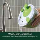 Cuisinart Large Spin Stop Salad Spinner- Wash, Spin & Dry Salad Greens, Fruits & Vegetables, 5qt, CTG-00-SAS1