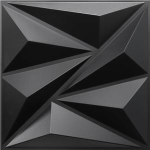 STICKGOO 3D Wall Panels for Interior Wall Decor, Black Diamond Design Accent Wall Panels, 12''x12'' Modern Decorative Wall Panels for Living Room, Lobby, Office, 33 Pack