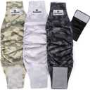 Pet Parents Washable Belly Bands for Male Dogs (3pack) + Extendrs of Durable Dog Diapers Male, Premium Male Dog Diapers & Dog Wraps (Large, Camo) (Large (20-25"))