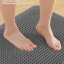 Smiry Waffle Bath Mat 24x17, Extra Soft Absorbent Bathroom Rugs, Non Slip Machine Washable Quick Dry Bath Rugs for Bathroom Floor, Tub, Shower, Home Decor Accessories, Dark Grey