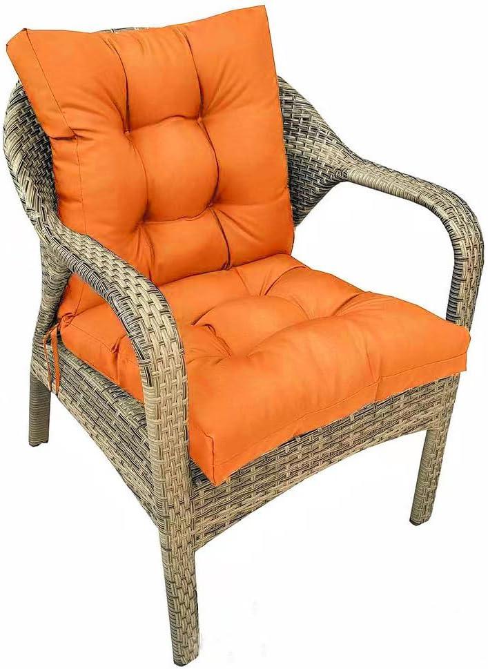 Indoor Outdoor Wicker Chair Cushions with Ties Non Slip Waterproof Outdoor Patio Chair Cushion Set 41.7"*20.8"*3.5" for Garden Porch Decoration
