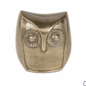 HD Designs Aluminum Owl - Gold 5,5 inch
