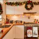 Christmas Gingerbread Man Kitchen Towels - Gingerbread House Kitchen Towels Set of 2,Gingerbreads House Dish Towel for Kitchen Bathroom Indoor Home Decor 16x24 Inch (Color-01)