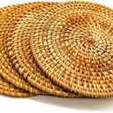 BEEHOMEE Trivets for Hot Dishes - Woven Rattan Trivets Hot Pads for Dinning Table,Kitchen Heat Resistant Straw Dish Coasters Placemats Pot Holder (7.87 Inch)