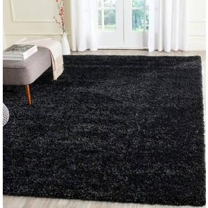 Carpet Size-10' x 23 ft Black Soft Fluffy Shag Handcrafted Anti-Skid | Shaggy Floor Carpet Fur Rugs for Bedroom Living Room Microfiber